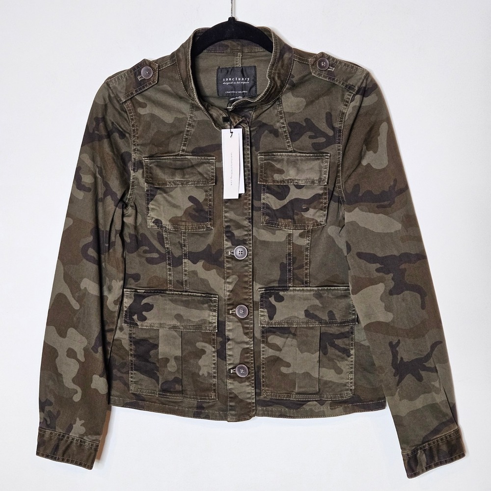 Sanctuary NEW Sacred Valley‎ Womens S Camouflage Military Jacket Army Style